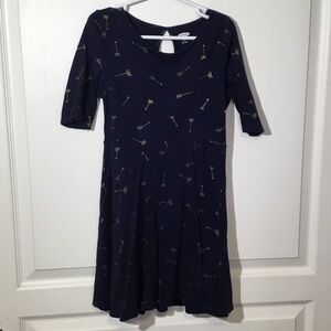 3 for $15 Navy Blue Kids Dress with Gold Accents